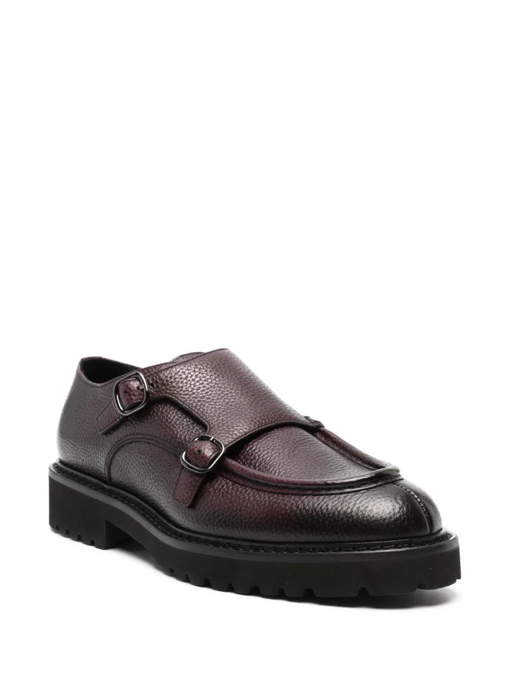 Doucal's buckle-fastening leather monk shoes