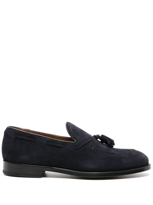 Doucal's tassel-detail suede loafers