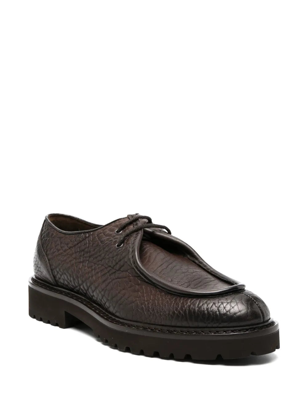 Doucal's pebbled leather lace-up shoes