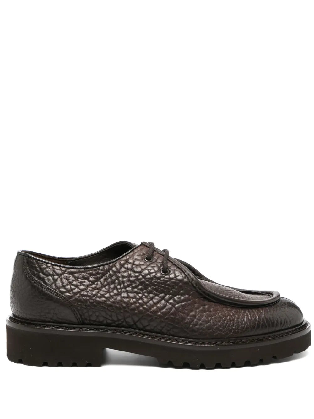 Doucal's pebbled leather lace-up shoes