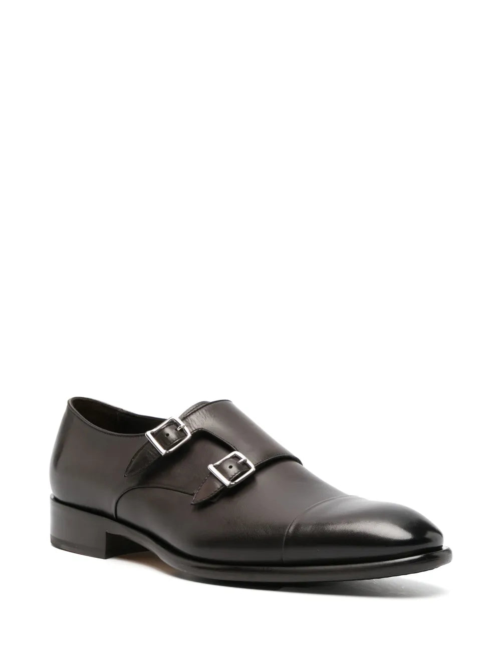 Doucal's double-strap leather monk shoes
