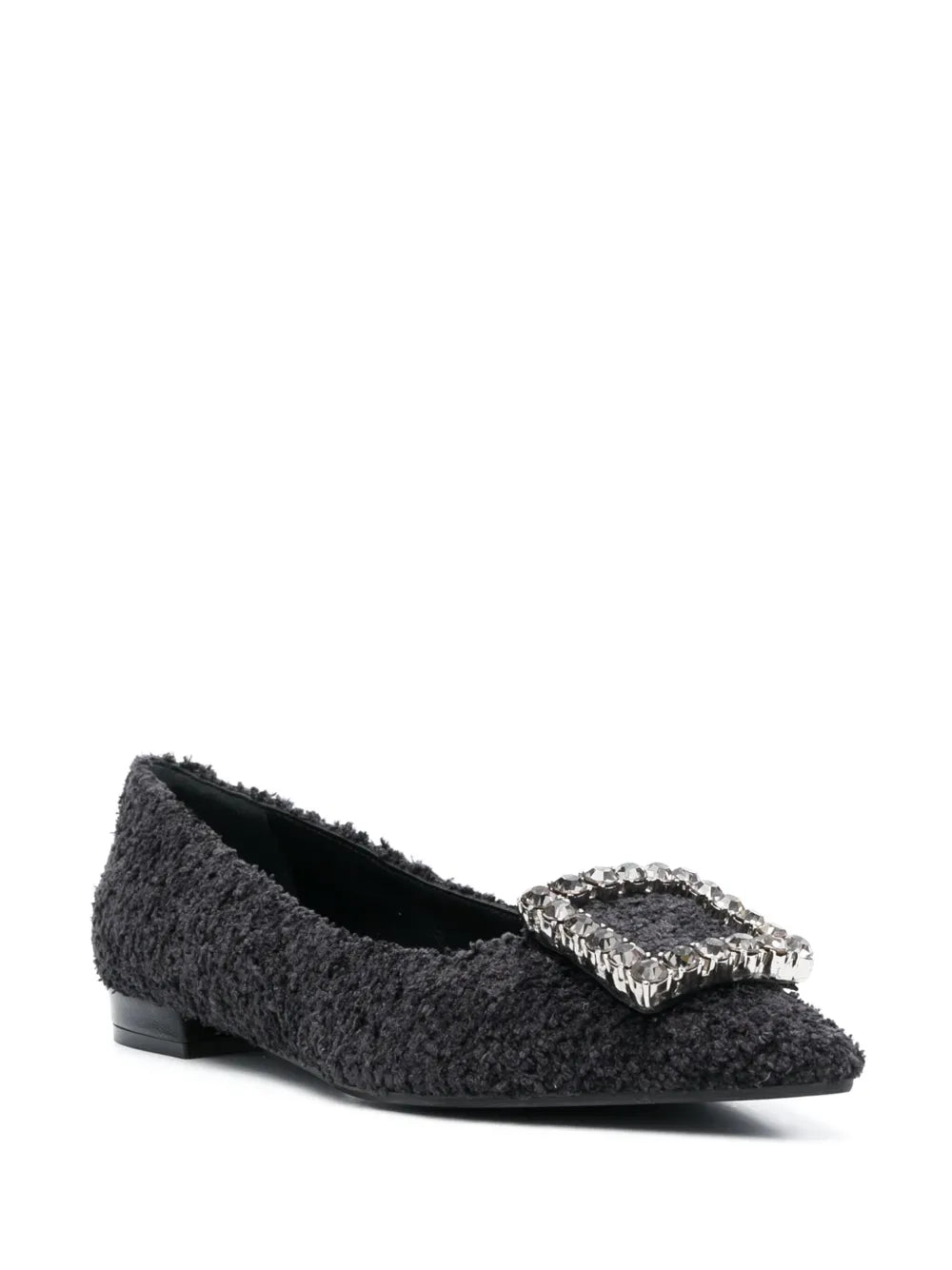Roberto Festa fleece-texture ballerina shoes