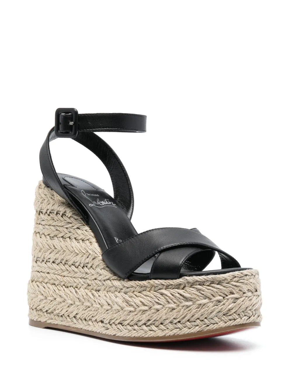 Christian Louboutin Mariza Zeppa 130mm ankle-strap espadrilles
