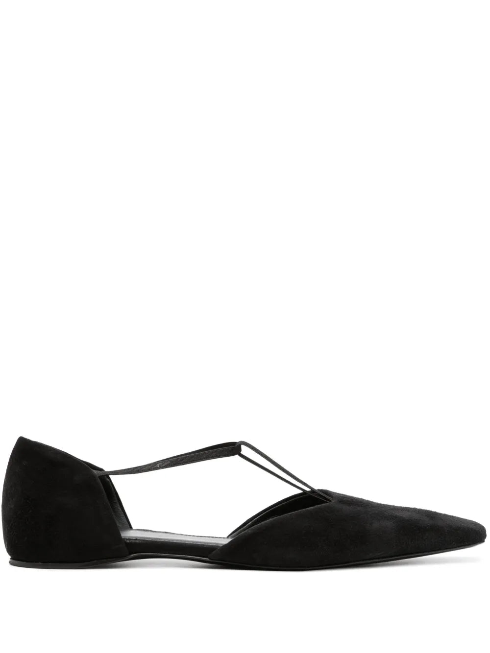 TOTEME The T-Strap suede ballerina shoes