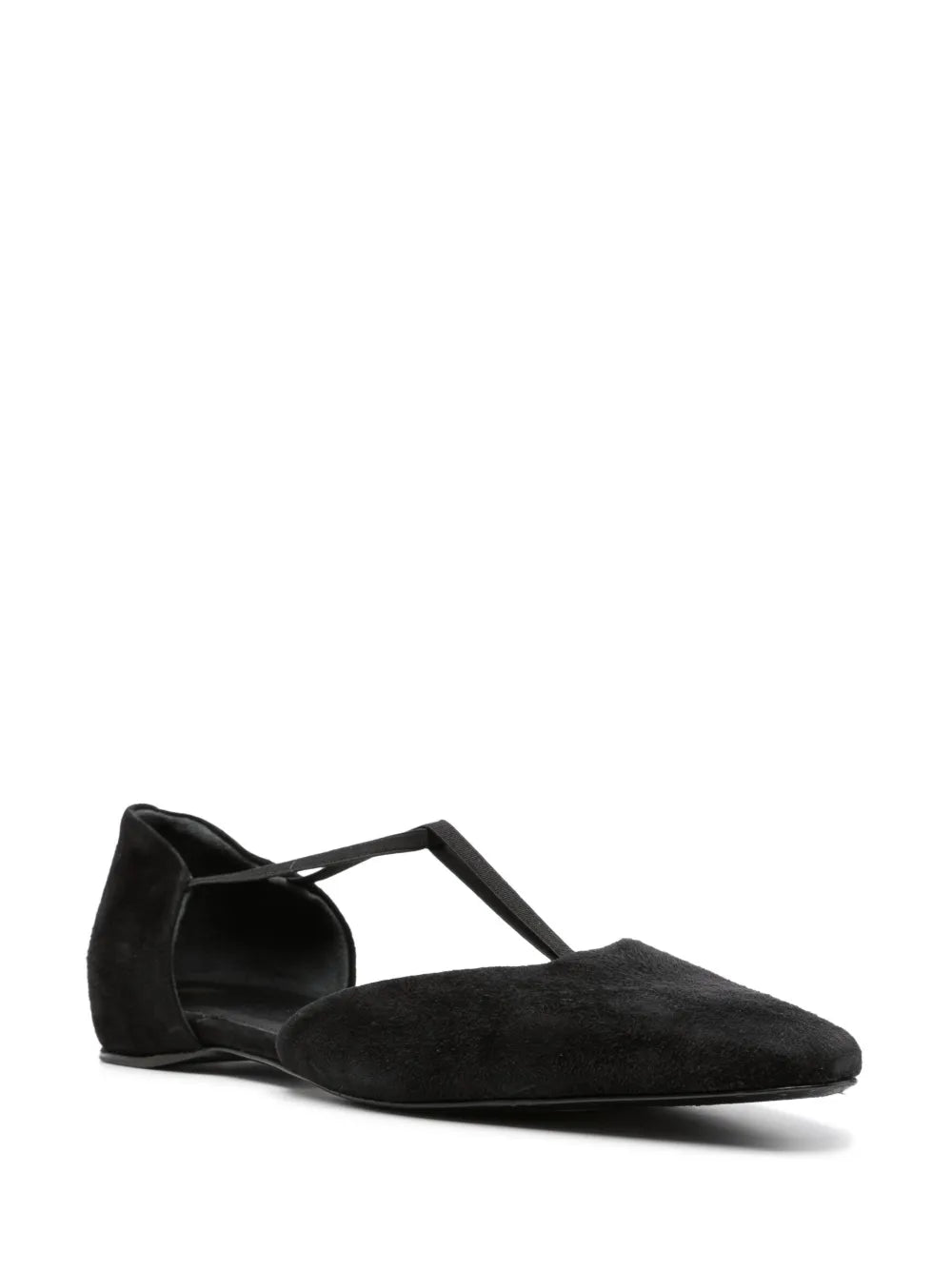 TOTEME The T-Strap suede ballerina shoes