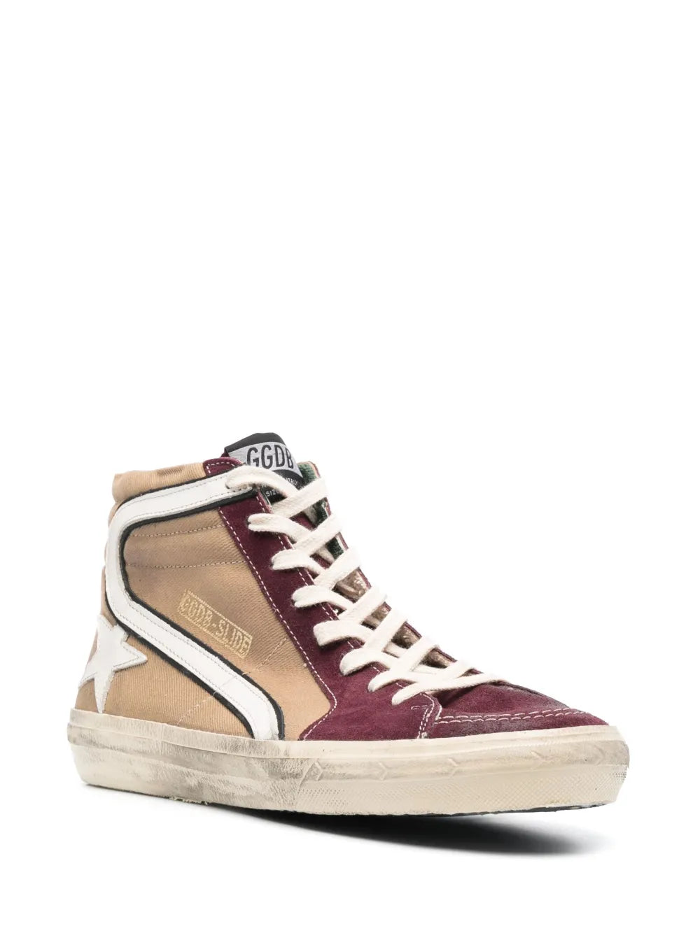 Golden Goose Slide logo-patch sneakers