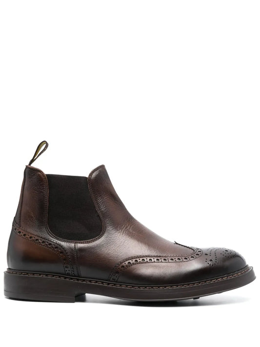 Doucal's perforated leather ankle boots
