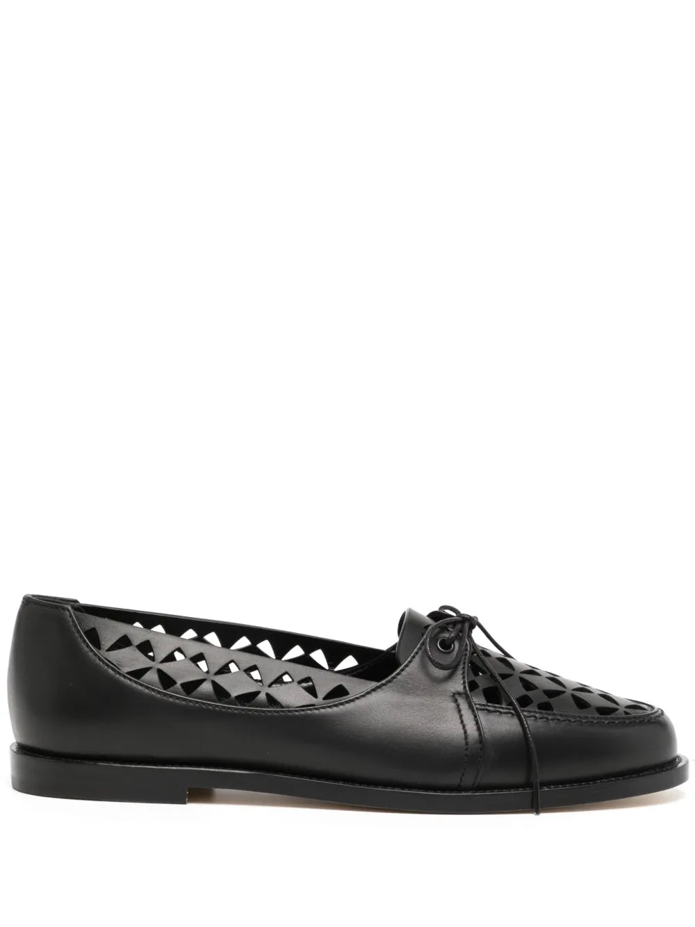 Manolo Blahnik Delirium cut-out leather loafers