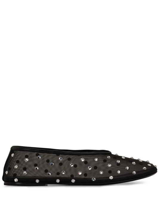KHAITE Marcy crystal-embellished ballerina shoes