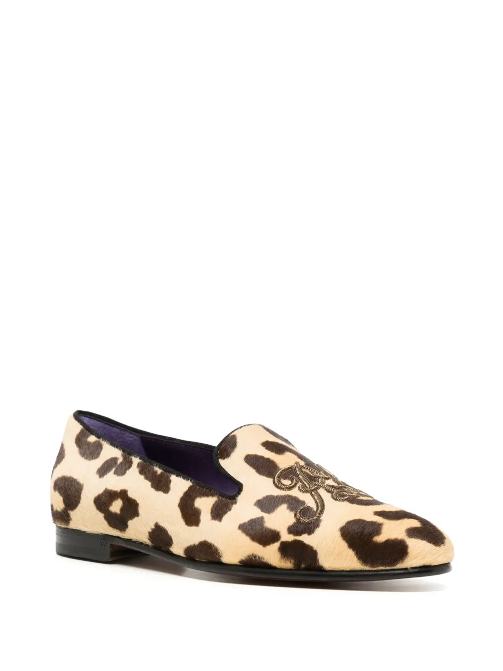 Ralph Lauren Collection Alonzo leopard-print loafers