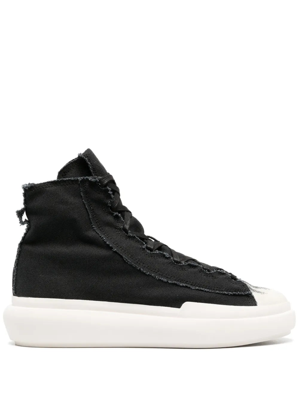 Y-3 Nizza distressed high-top sneakers