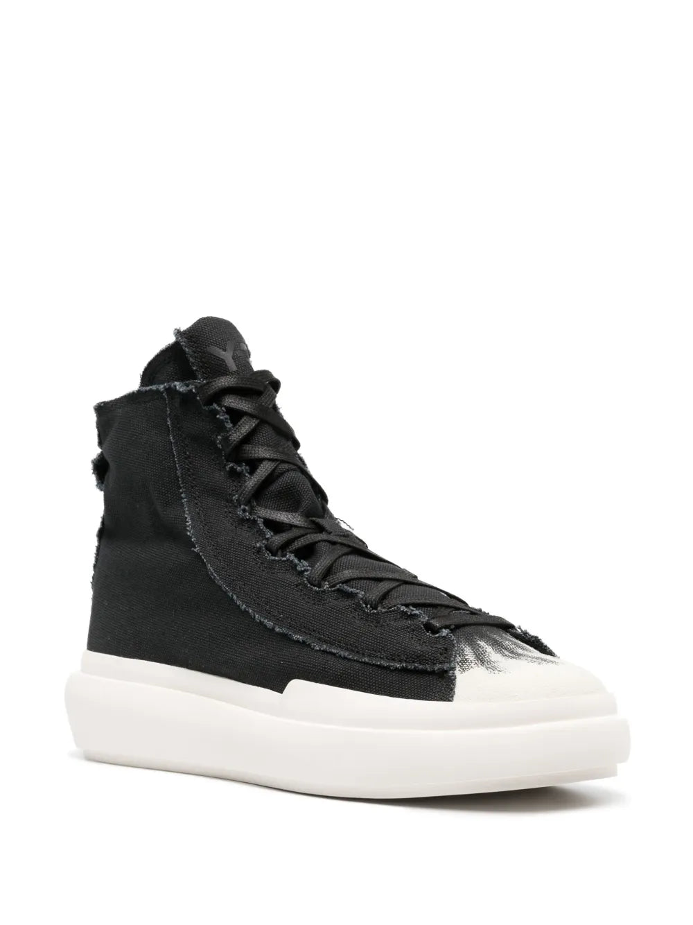 Y-3 Nizza distressed high-top sneakers