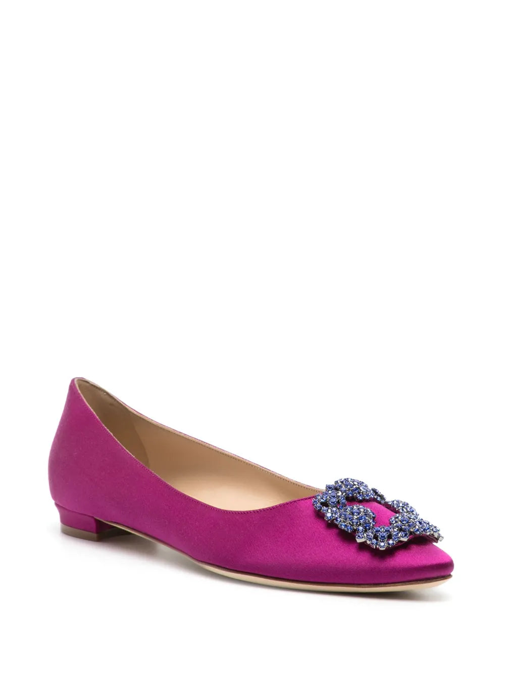 Manolo Blahnik Hangisi satin ballerinas