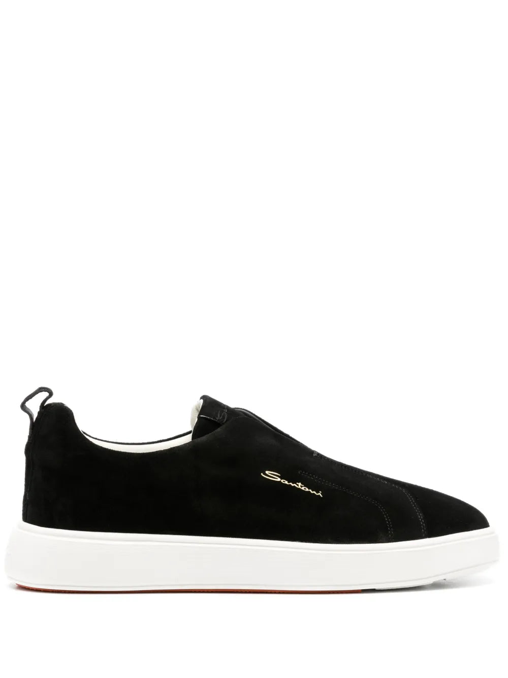 Santoni suede slip-on sneakers