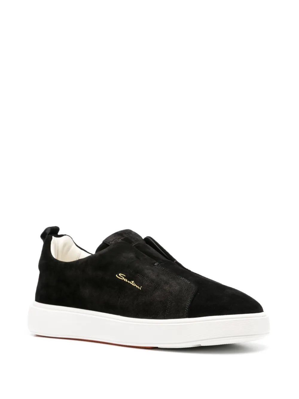Santoni suede slip-on sneakers