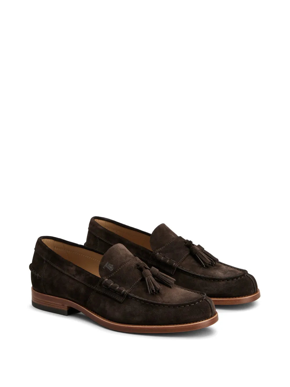 Tod's logo-debossed suede loafers