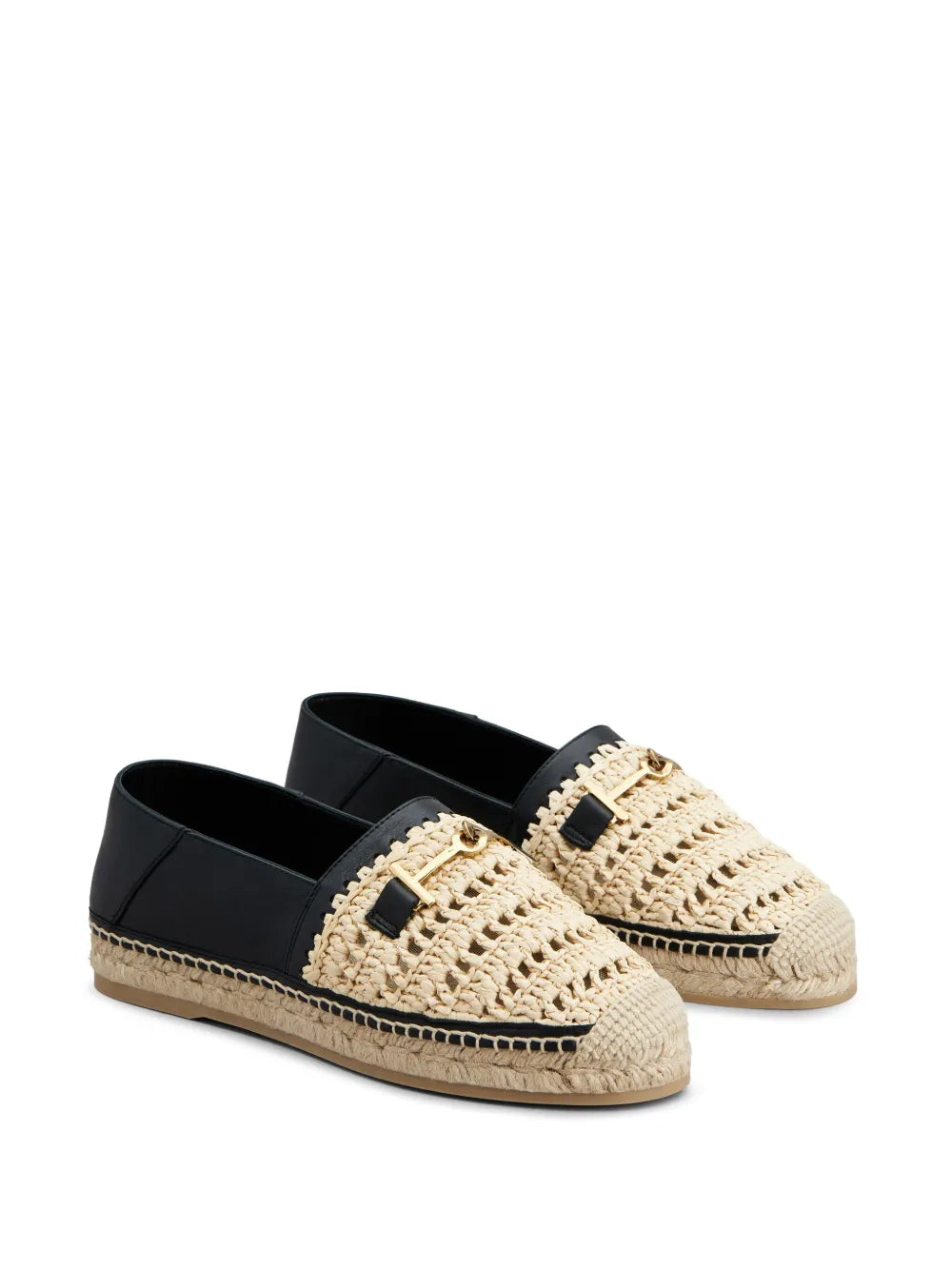 Tod's woven-raffia leather espadrilles