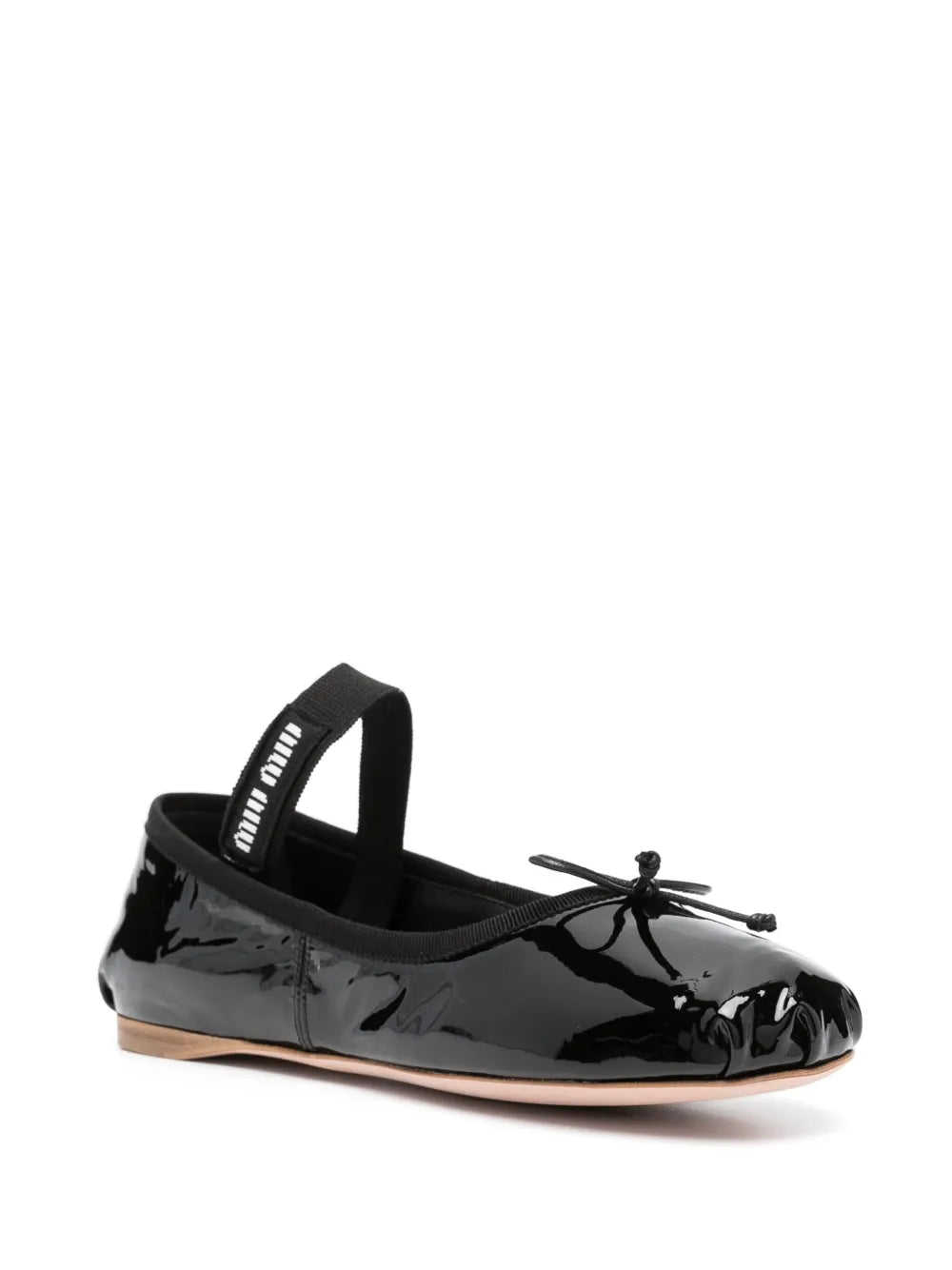 Miu Miu logo-band ballerina shoes