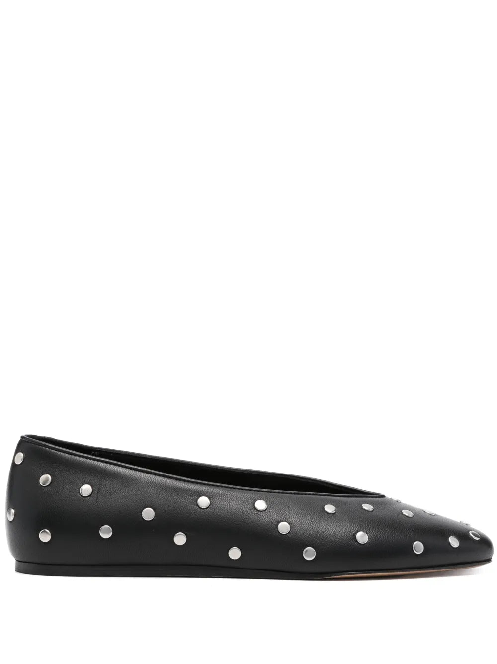 Le Monde Beryl Luna stud-embellished leather ballerina shoes