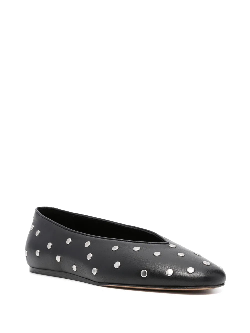 Le Monde Beryl Luna stud-embellished leather ballerina shoes