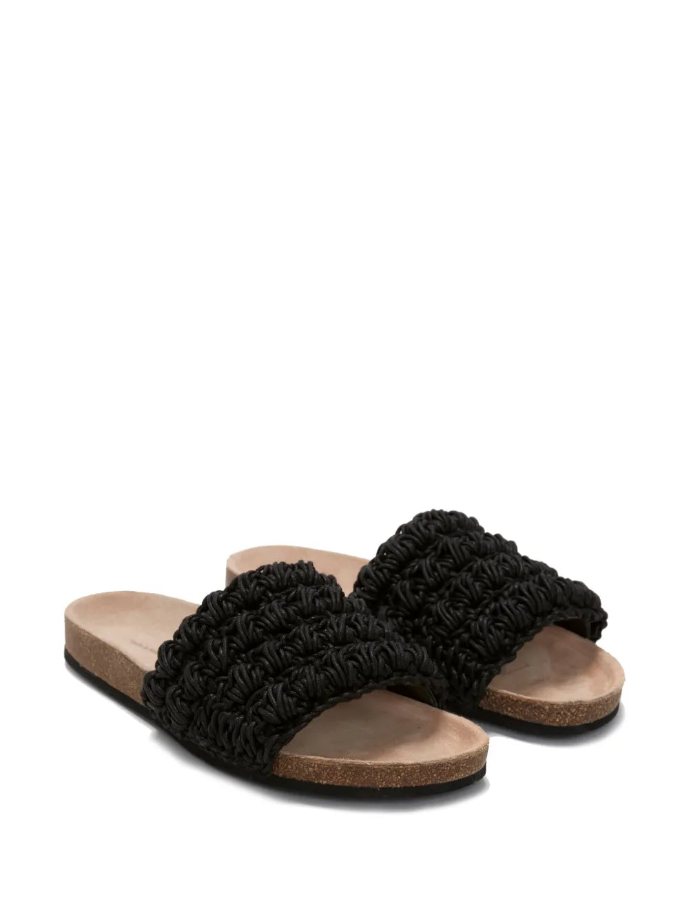 JW Anderson popcorn-knit leather slides