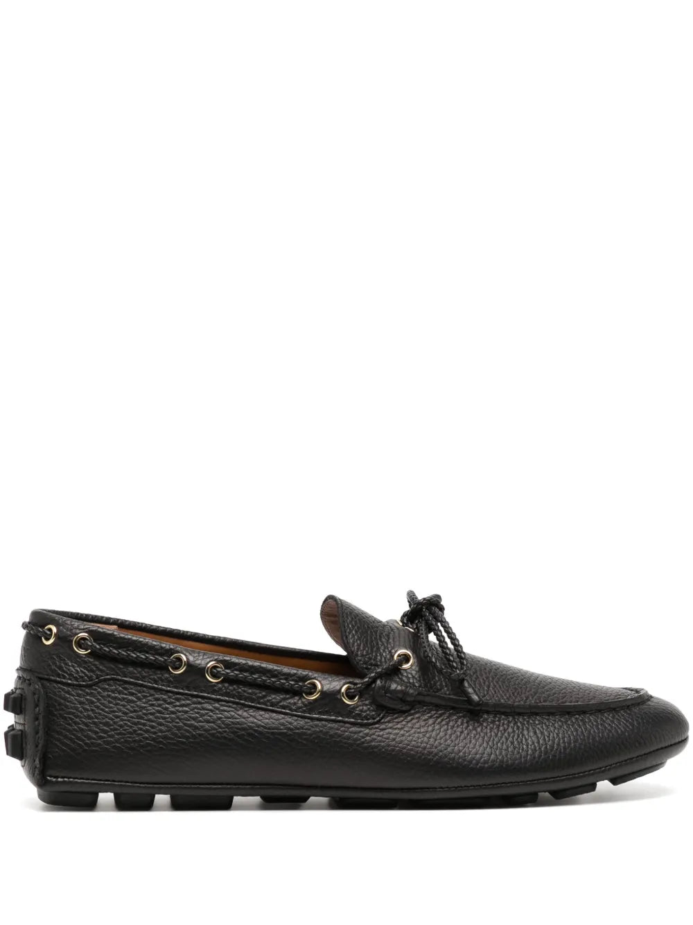 Bally tie-fastening leather loafers
