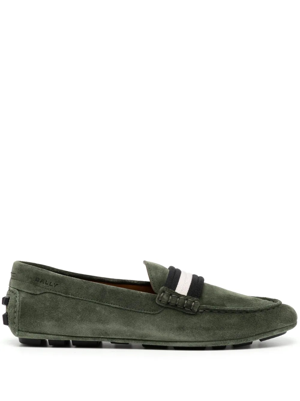 Bally contrasting-trim leather loafers