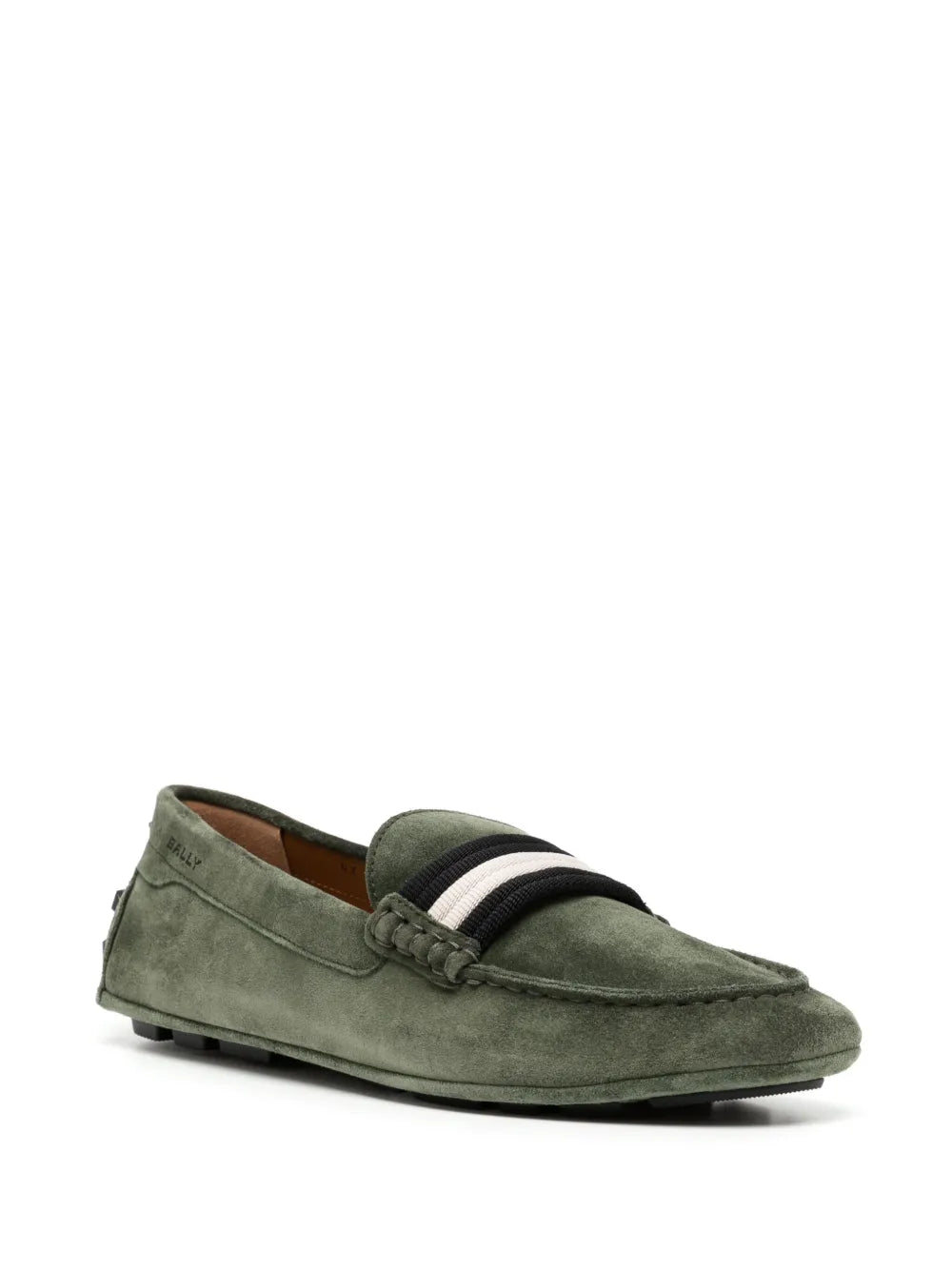 Bally contrasting-trim leather loafers