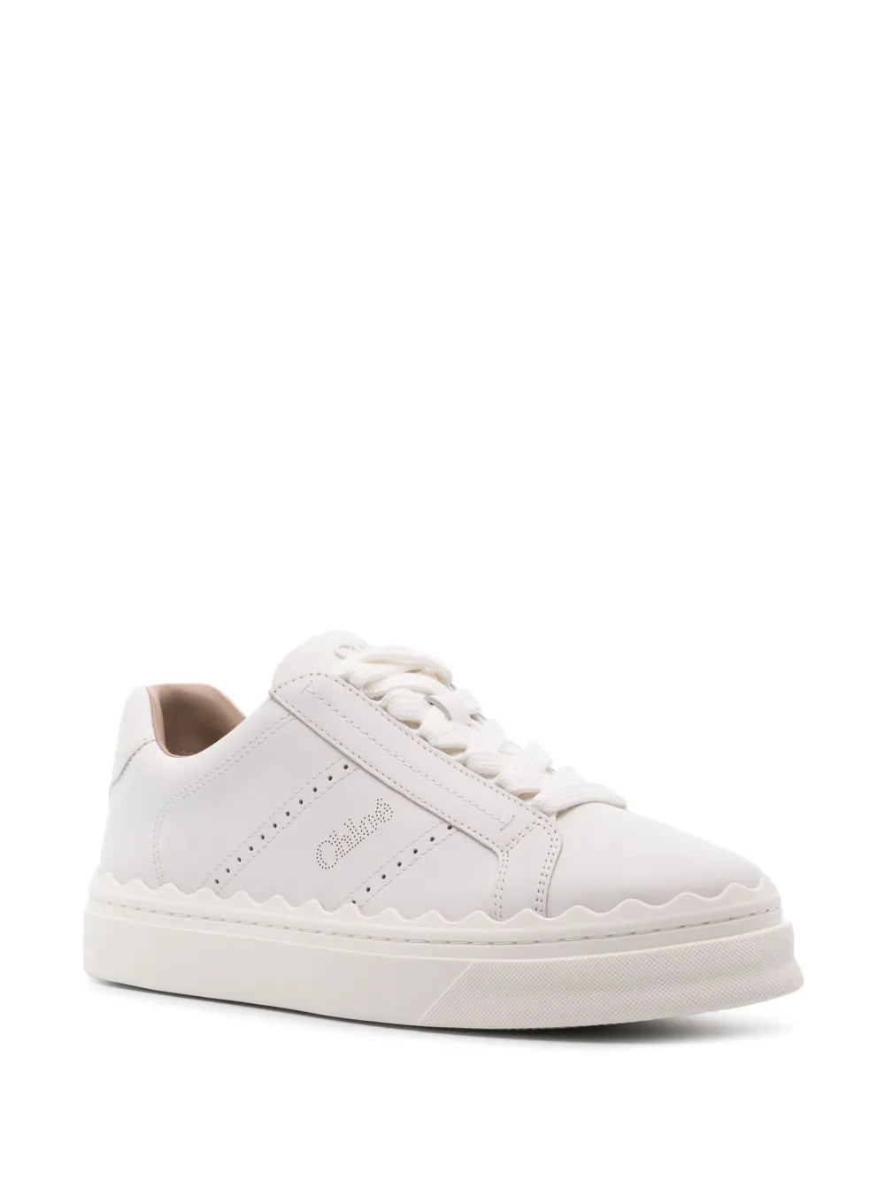 Chloé Lauren lace-up leather sneakers