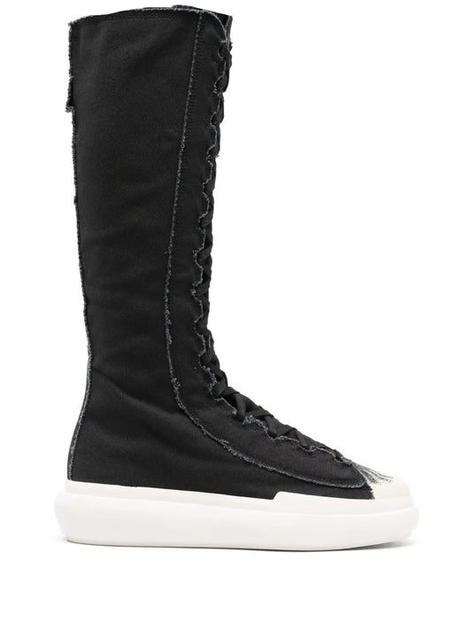 Y-3 Nizza distressed boot sneakers