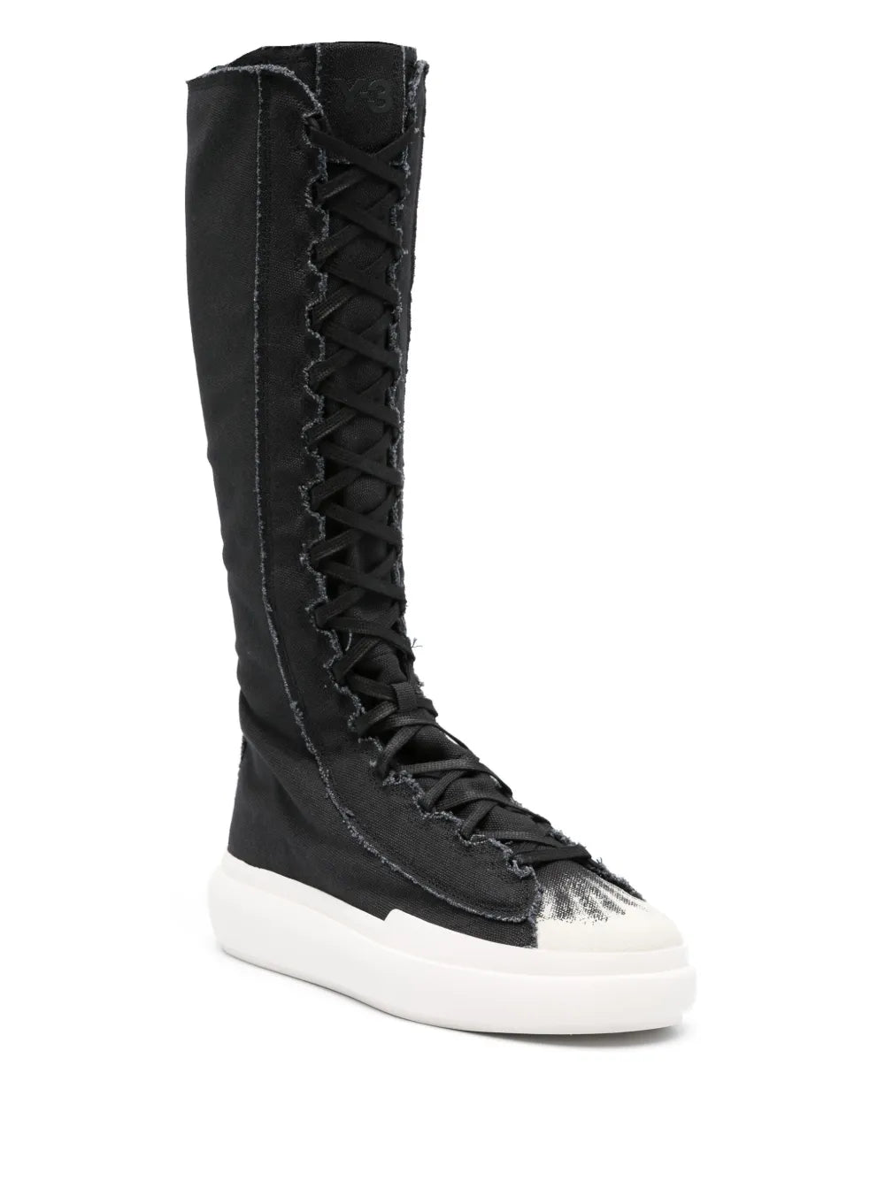 Y-3 Nizza distressed boot sneakers
