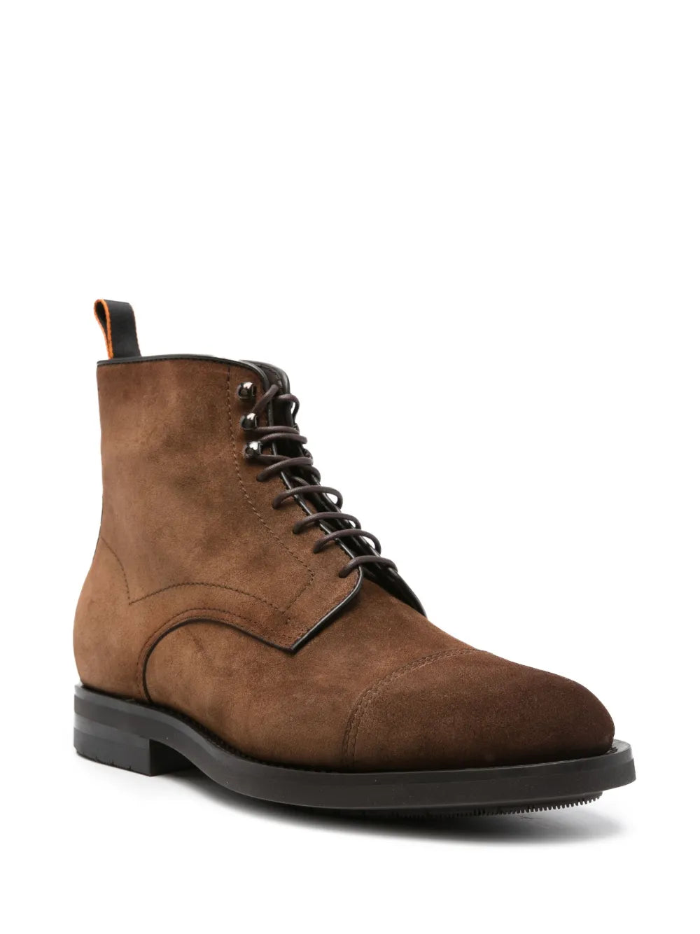 Santoni lace-up suede boots