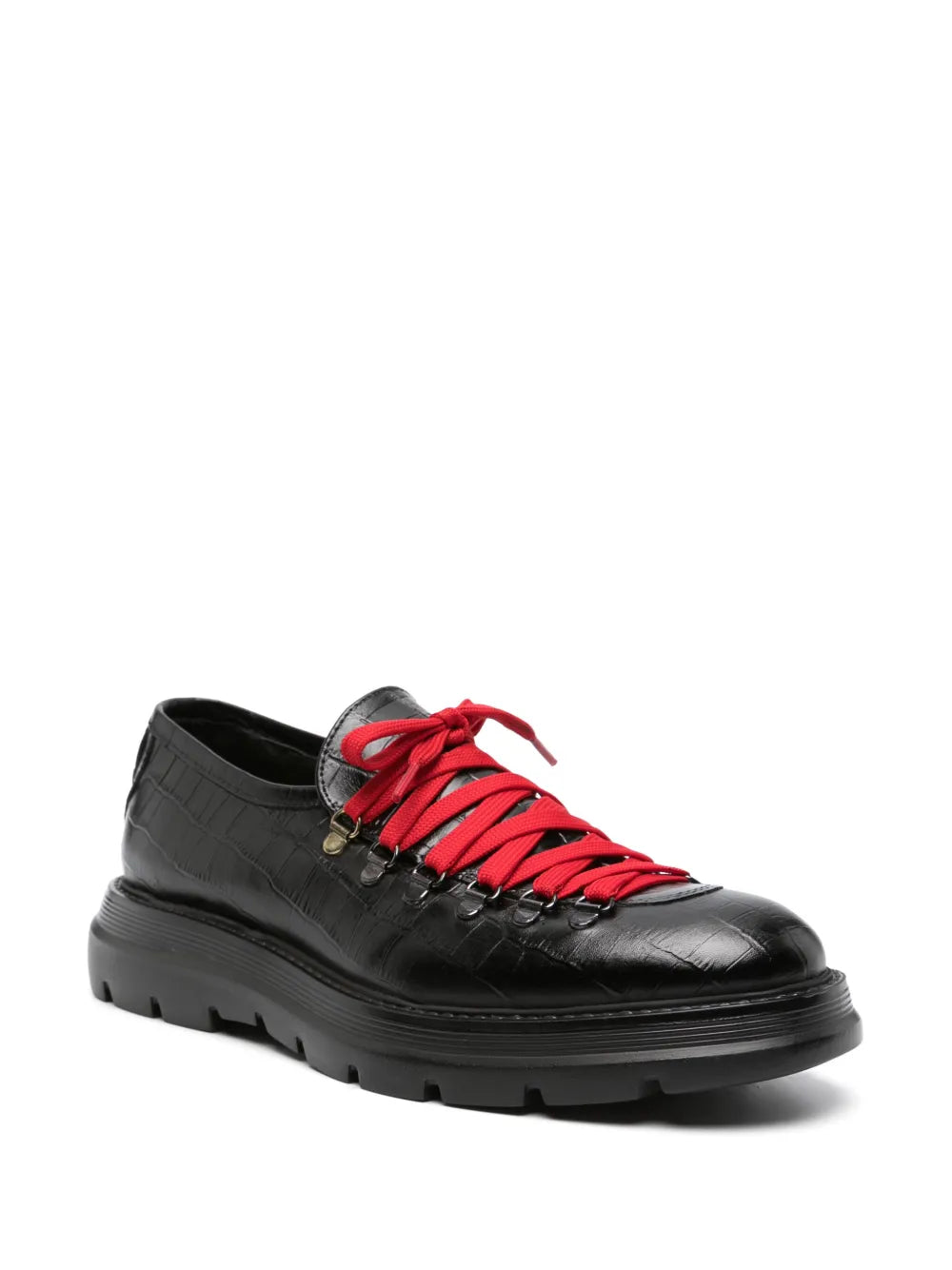 Giuliano Galiano embossed-crocodile leather Derby shoes