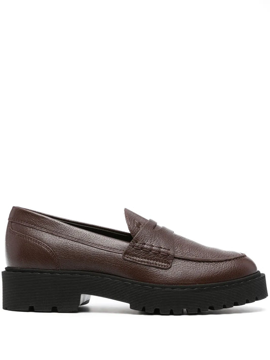 Hogan logo-debossed 35mm leather loafers