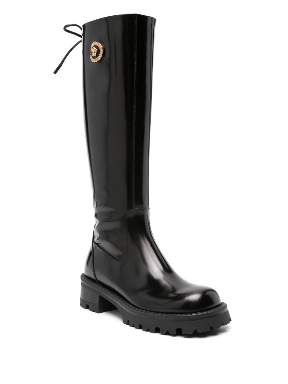 Versace Alia leather knee-high boots