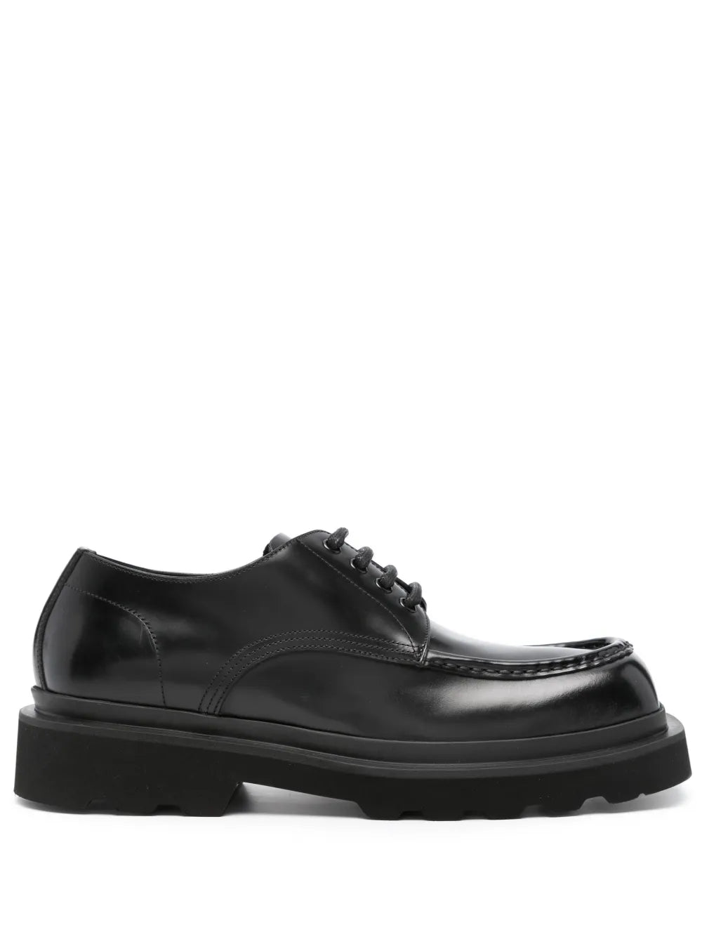 Dolce & Gabbana square-toe leather derby shoes