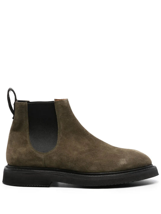 Premiata round-toe suede ankle boots
