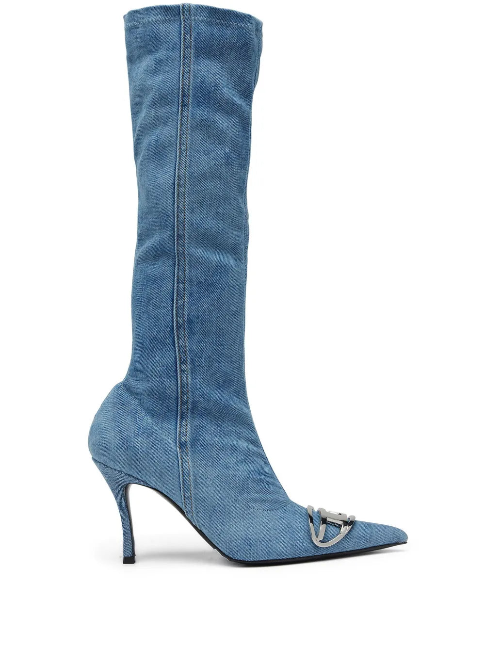 Diesel D-Venus Kb D 90mm denim knee-high boots