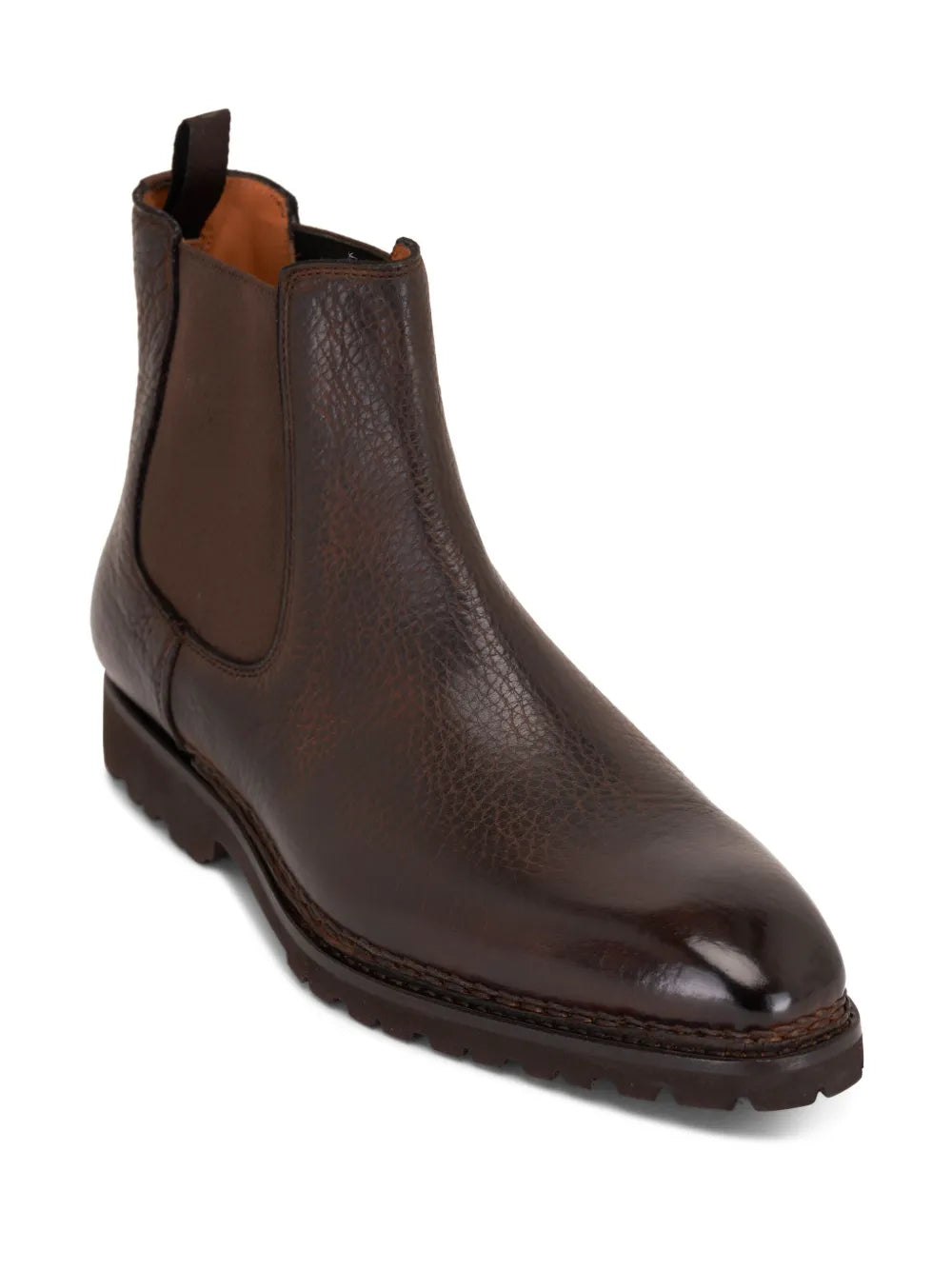 Bontoni almond-toe leather boots