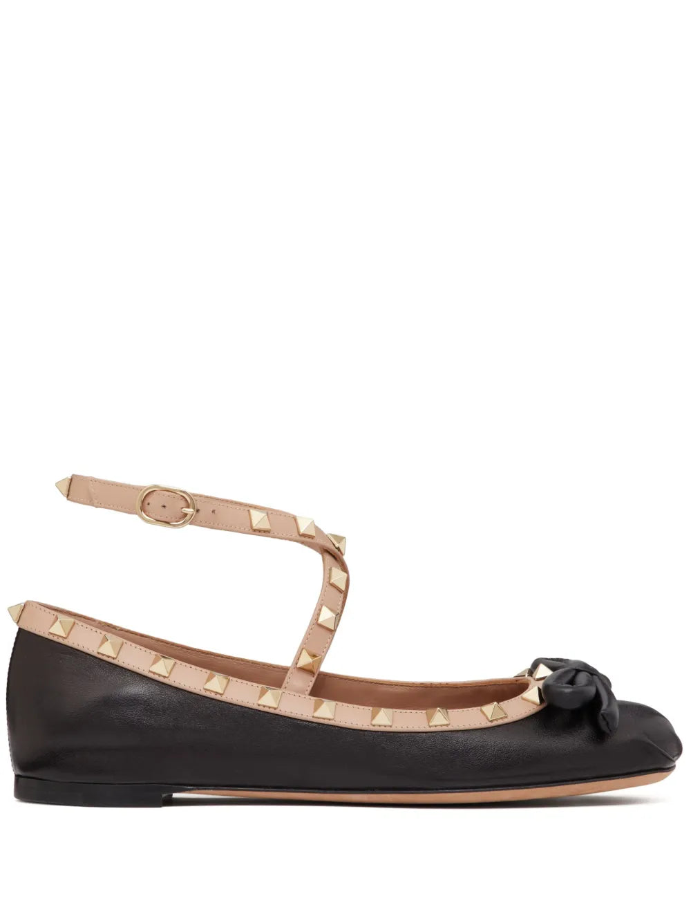 Valentino Garavani Rockstud leather ballerina shoes