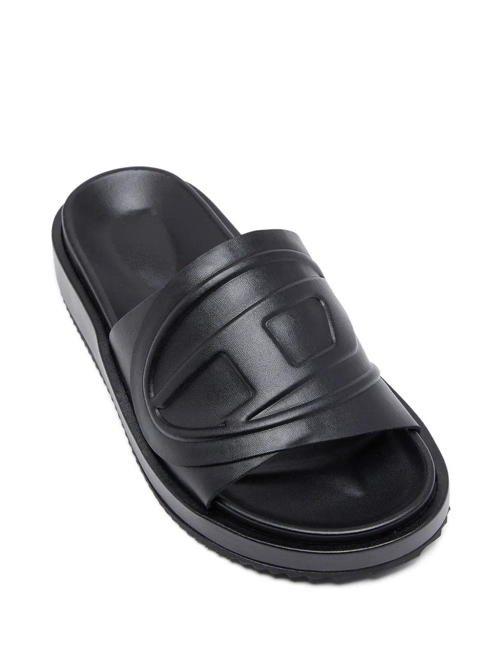 Diesel Sa-Slide D Oval W logo-embossed slides