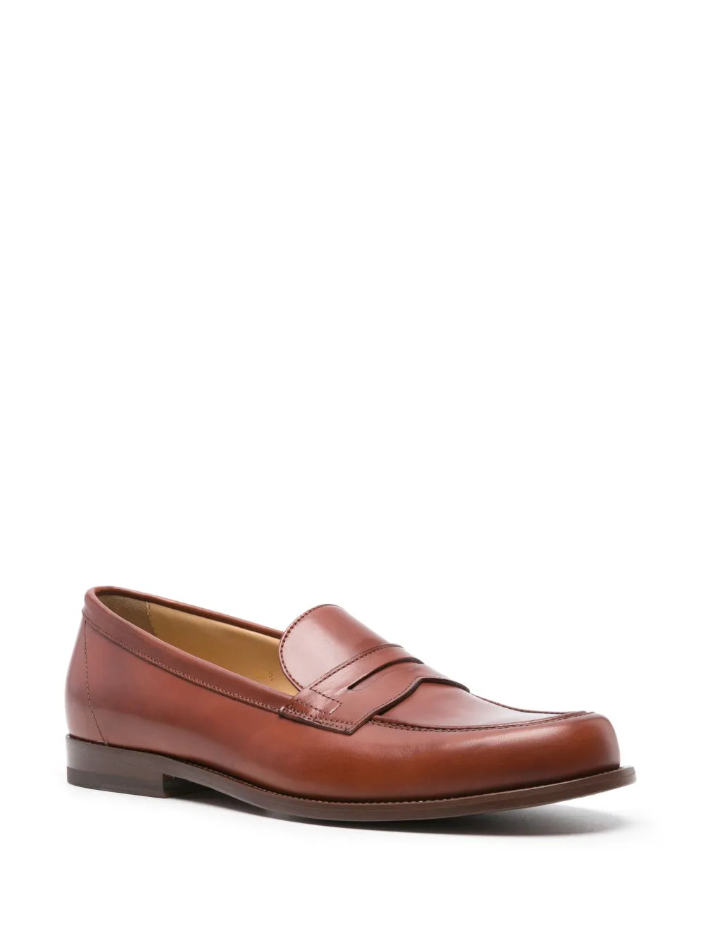 Scarosso penny-slot leather loafers