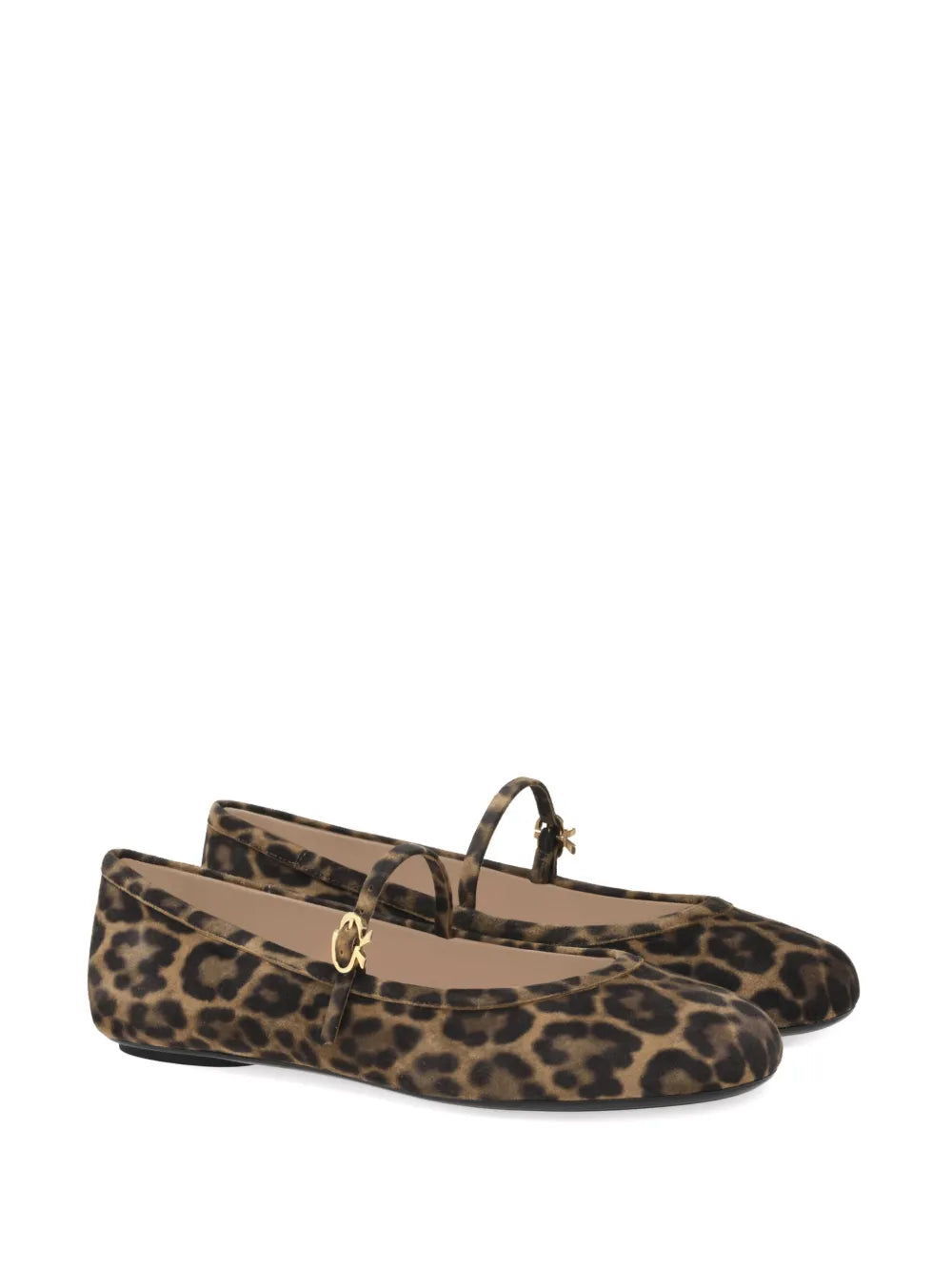 Gianvito Rossi Carla leopard-pattern ballerina shoes