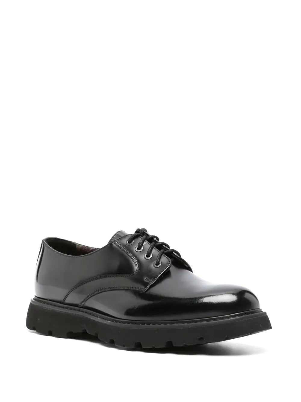 Doucal's patent-finish leather derby shoes