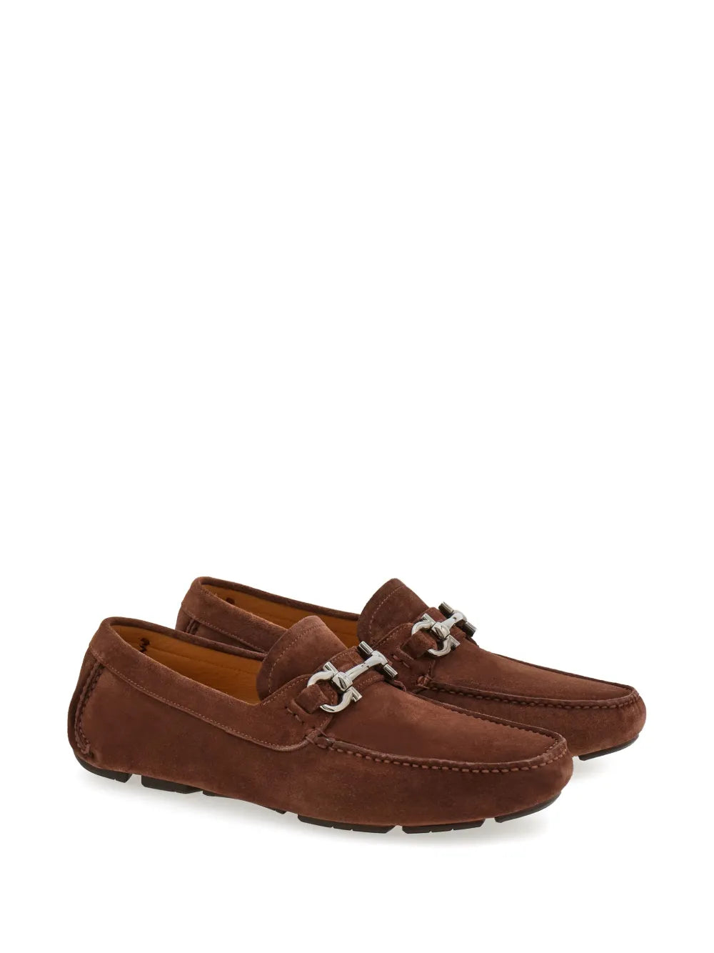 Ferragamo Gancini suede loafers