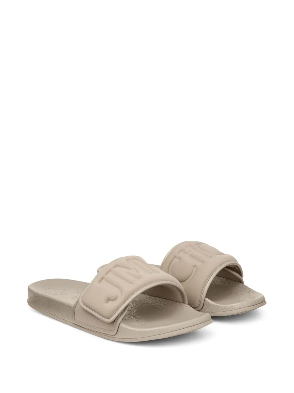 Jimmy Choo Fitz/M logo-debossed slides