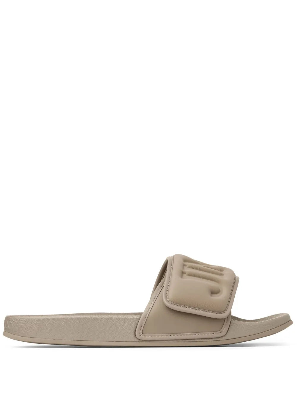 Jimmy Choo Fitz/M logo-debossed slides