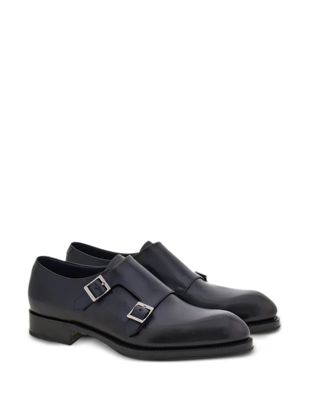 Ferragamo Double-monkstrap leather monk shoes