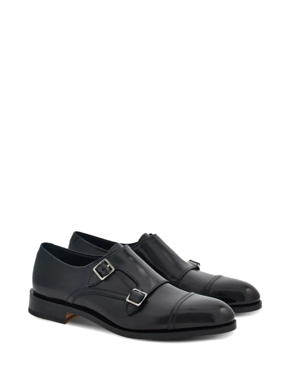 Ferragamo Double-monkstrap leather monk shoes