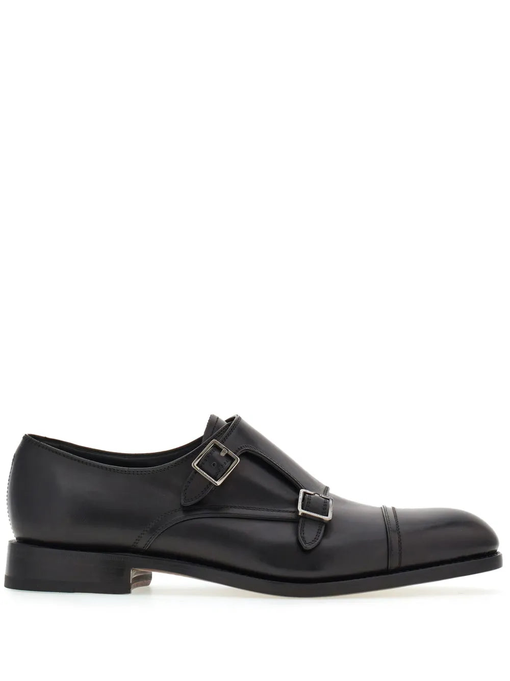Ferragamo Double-monkstrap leather monk shoes